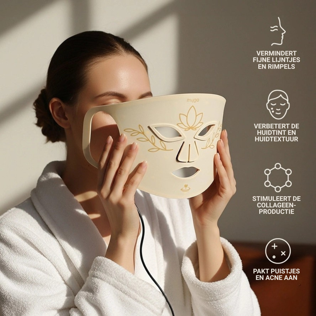 LED gezichtsmasker met 7 lichtstanden - Rood licht therapie