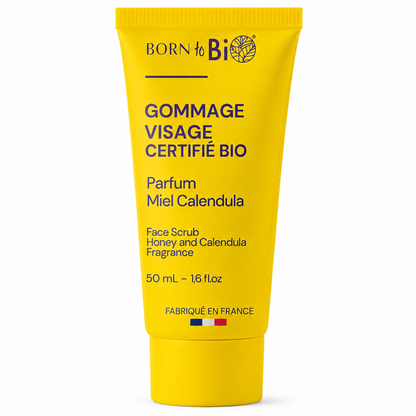 Biologische gezichtsscrub met honing en calendula (50ml)