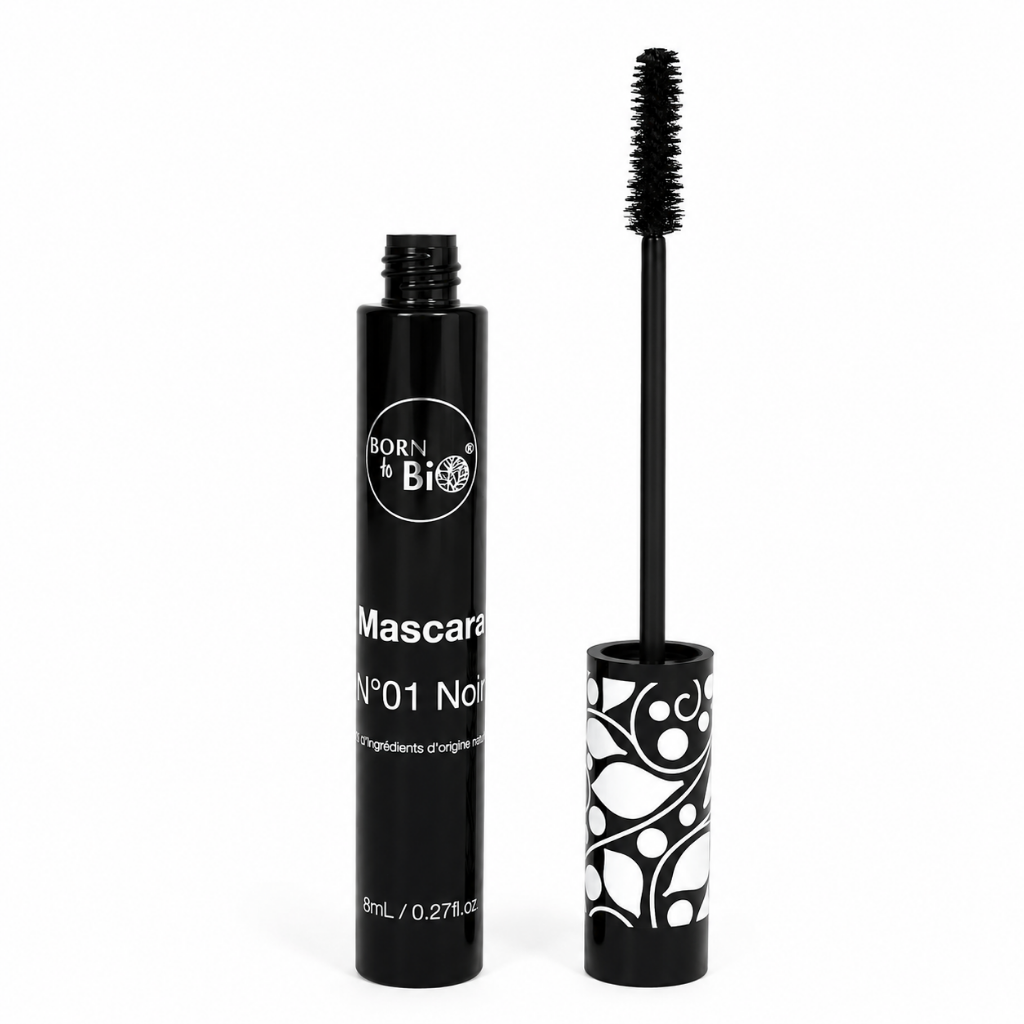 Zwarte volume mascara met natuurlijke ingrediënten
