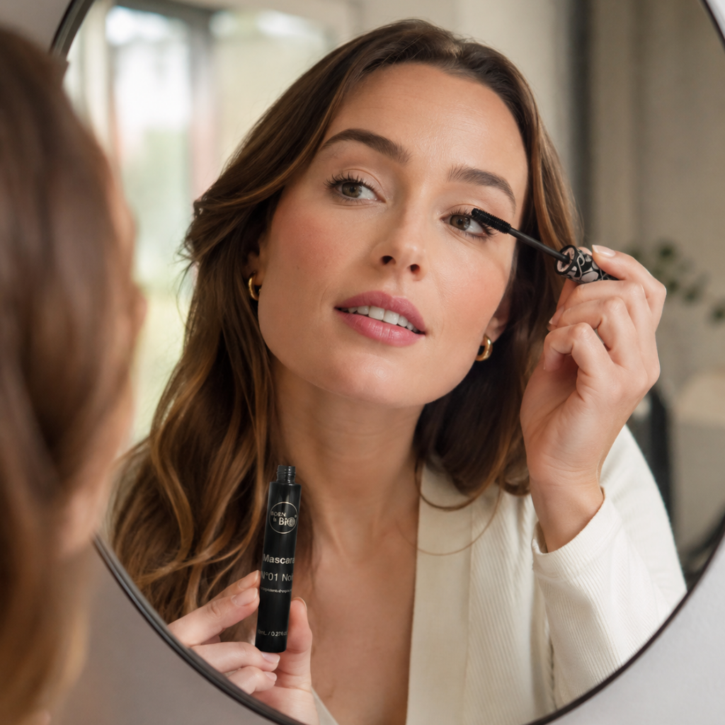 Zwarte volume mascara met natuurlijke ingrediënten