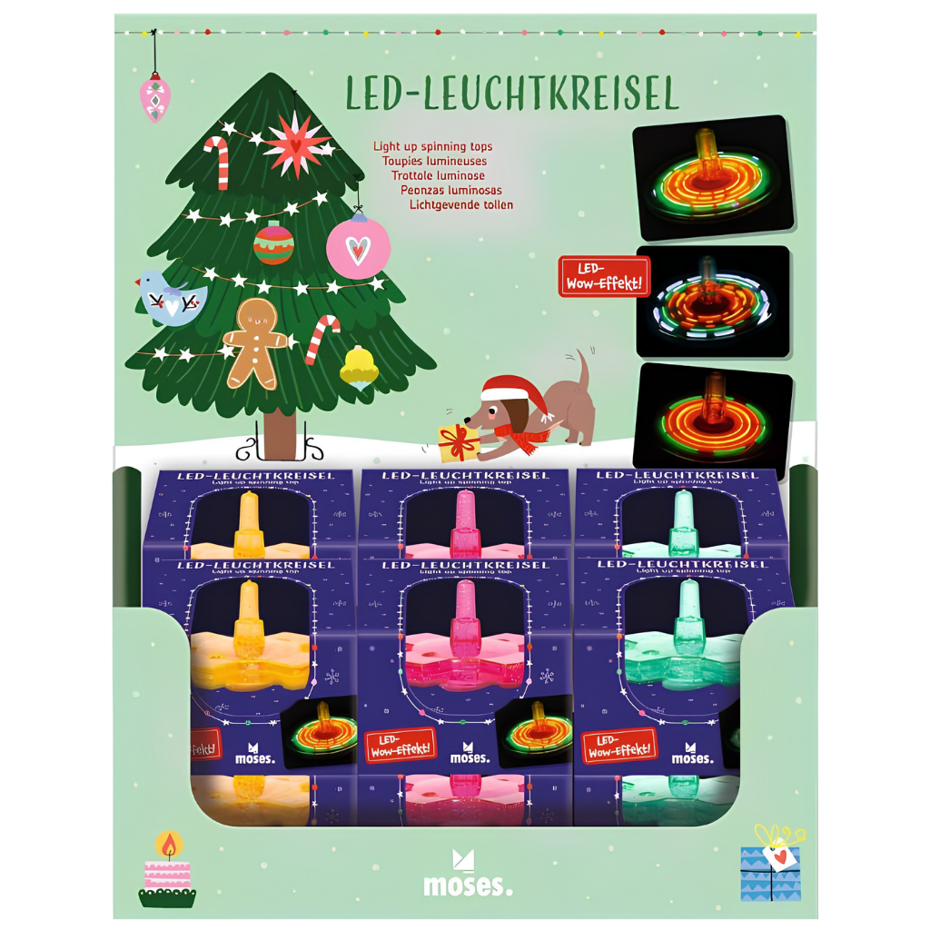 Lichtgevende tol Kerstmis