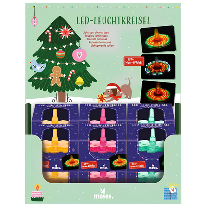 Lichtgevende tol Kerstmis