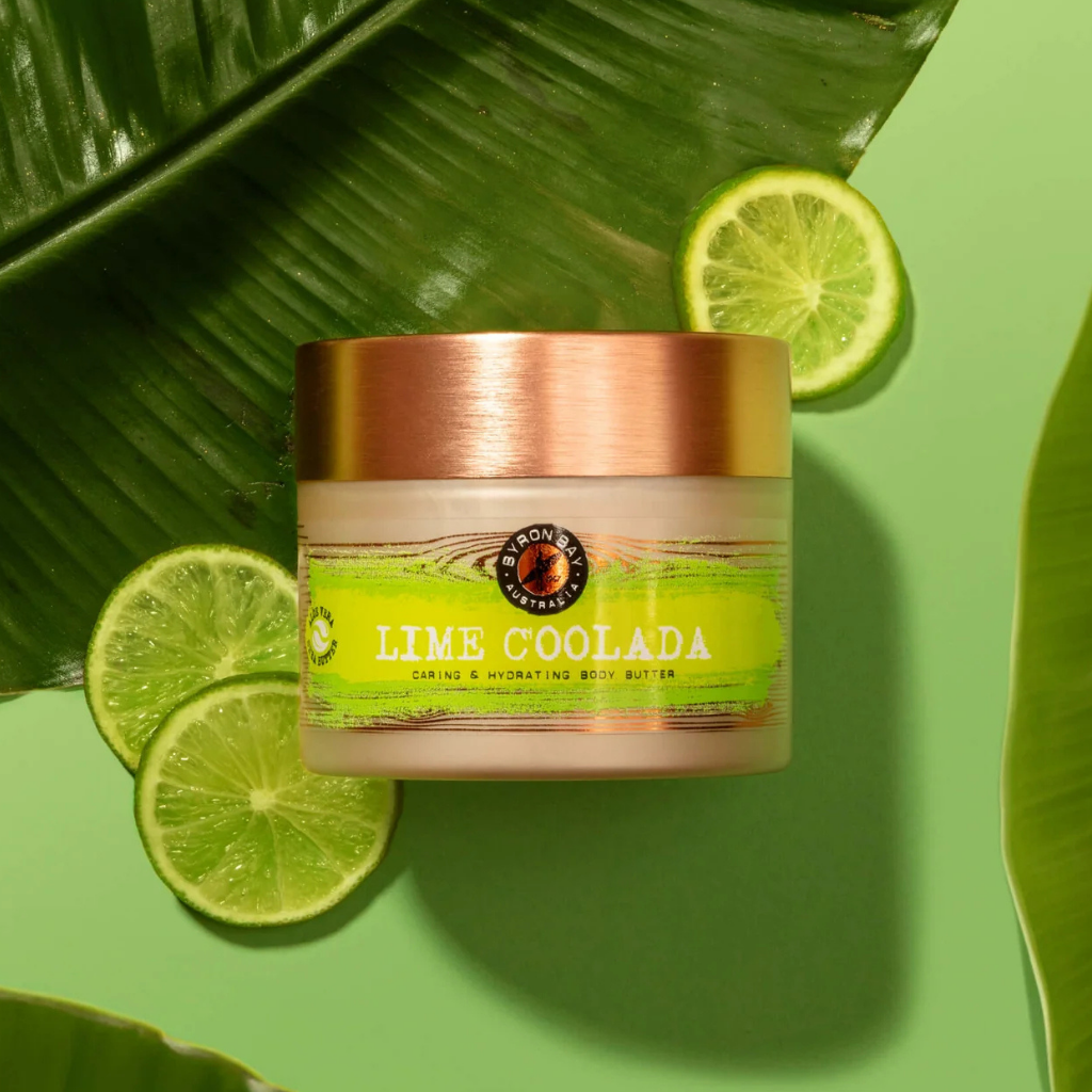 Aftersun Lime Coolada van Byron Bay helpt met de verzorging van de huid nadat je in de zon bent geweest.