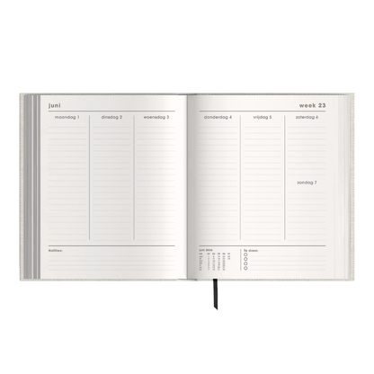Luxe weekplanner met stickers 2026-2027 A5