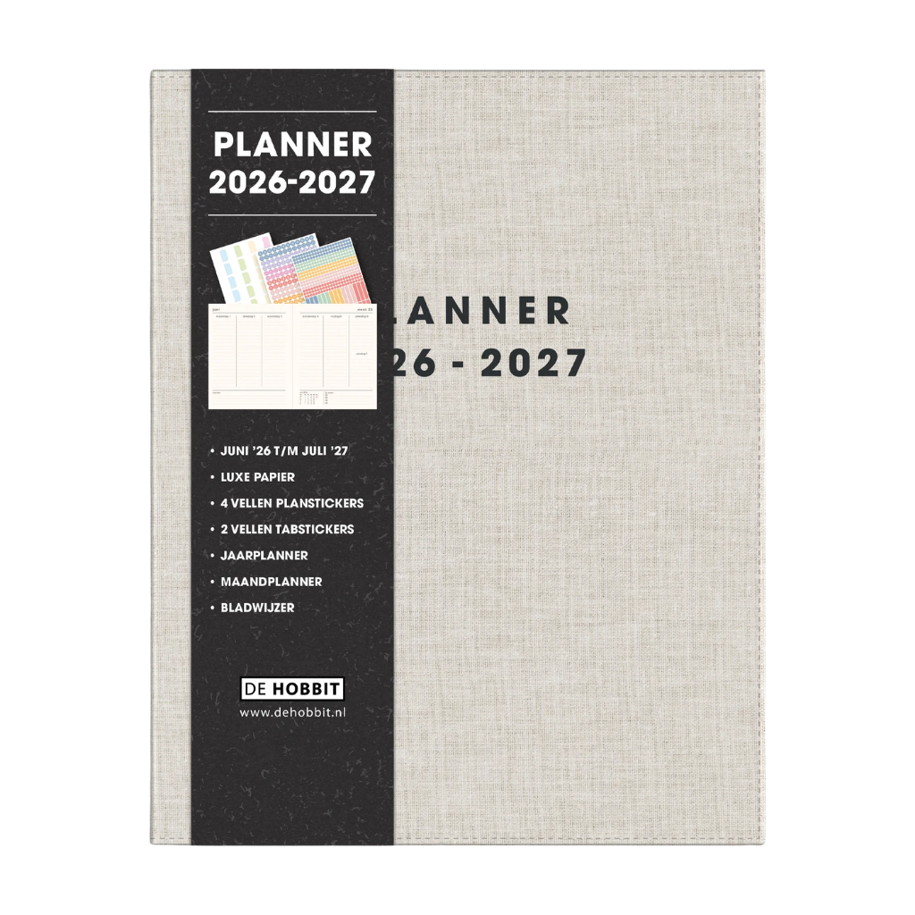 Luxe weekplanner met stickers 2026-2027 A5