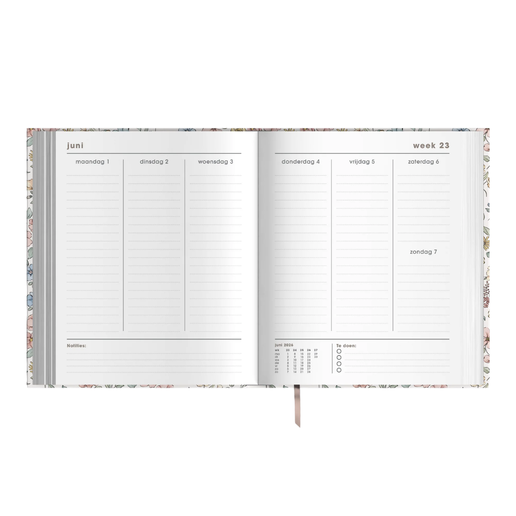 Luxe weekplanner met stickers 2026-2027 A5