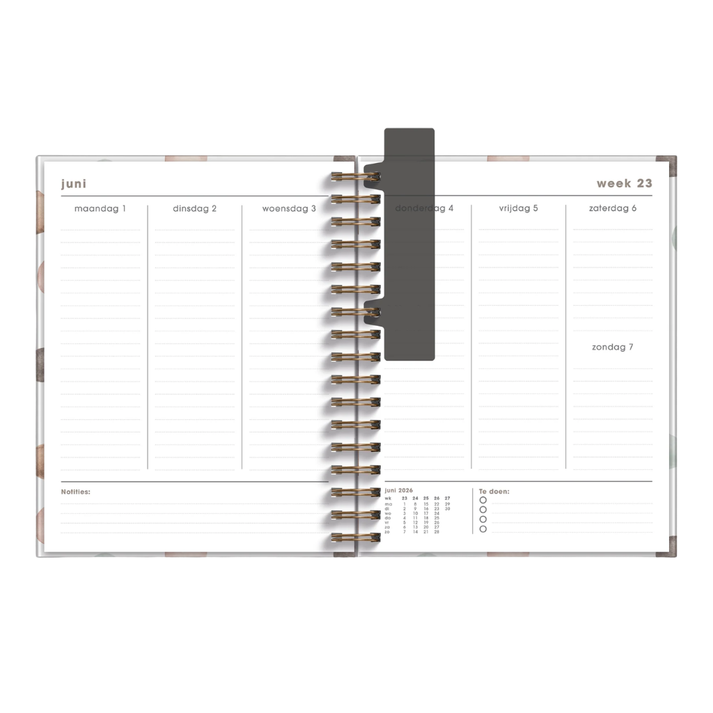 Luxe weekplanner met stickers 2026-2027 A5