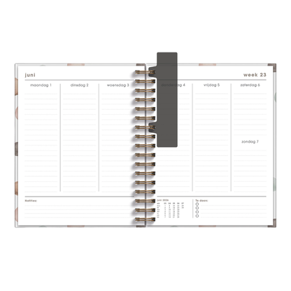 Luxe weekplanner met stickers 2026-2027 A5