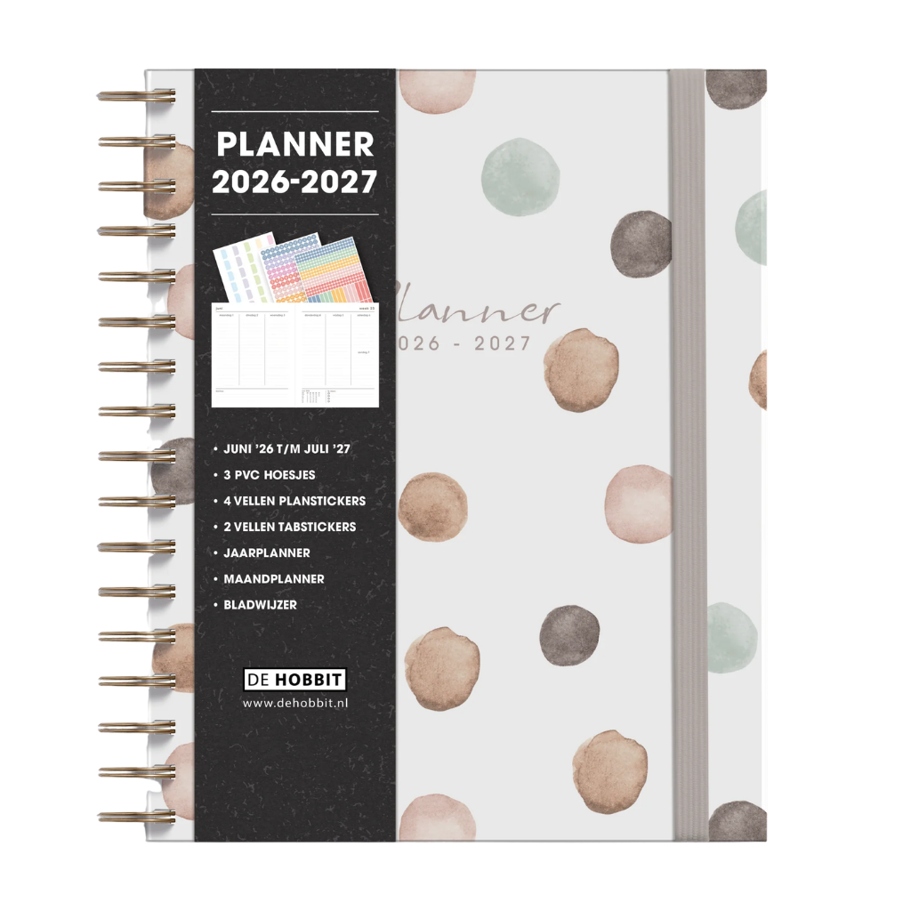 Luxe weekplanner met stickers 2026-2027 A5