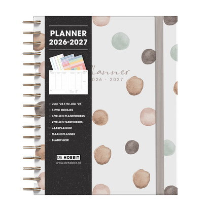 Luxe weekplanner met stickers 2026-2027 A5