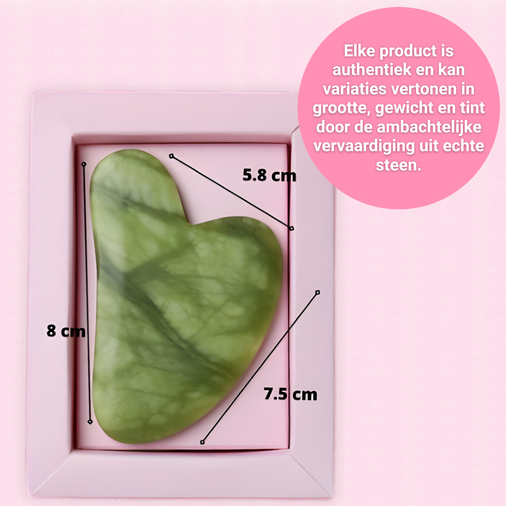Gua Sha van natuursteen - Gezicht massagesteen