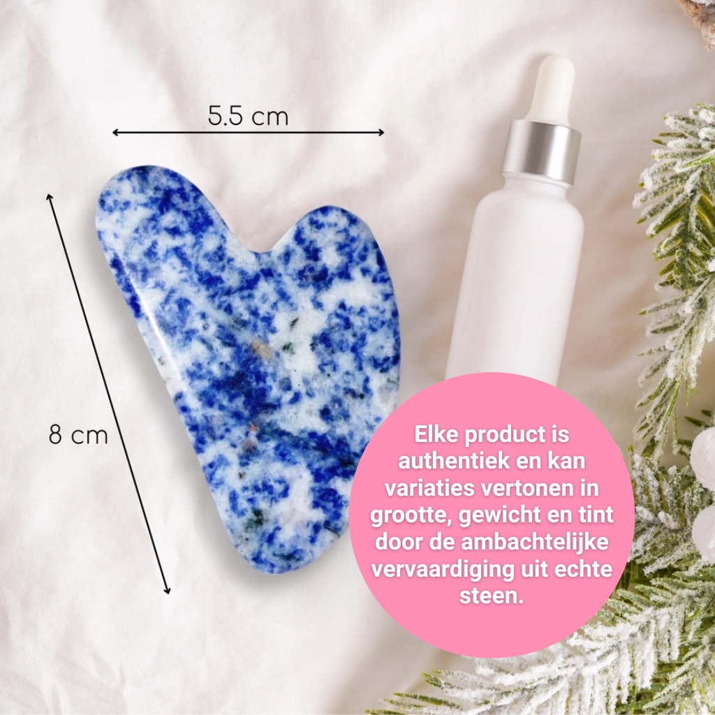 Gua Sha van natuursteen - Gezicht massagesteen