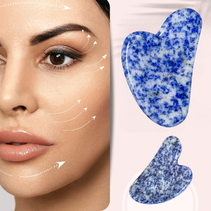 Gua Sha van natuursteen - Gezicht massagesteen