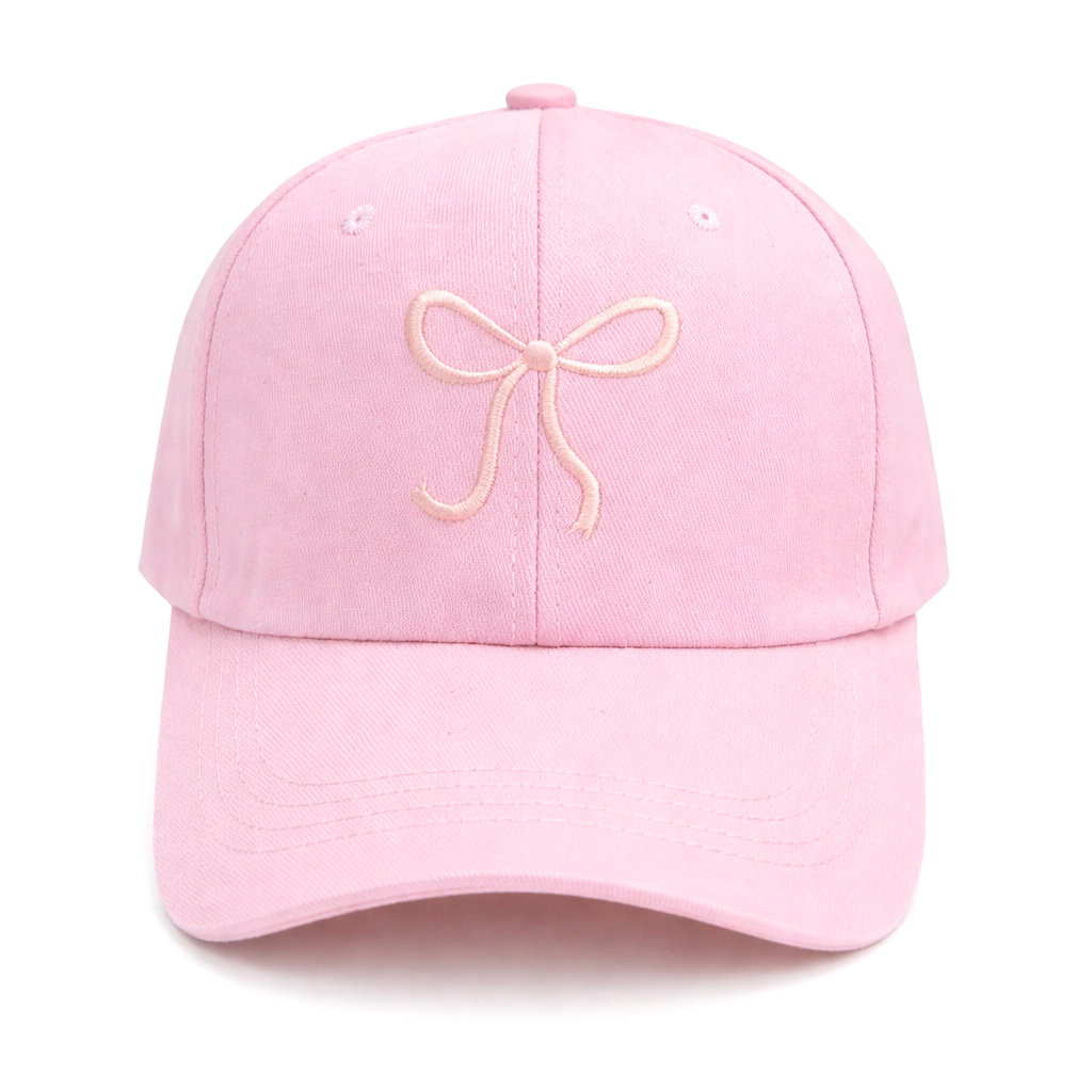 Pet met geborduurde strik en verstelbare sluiting