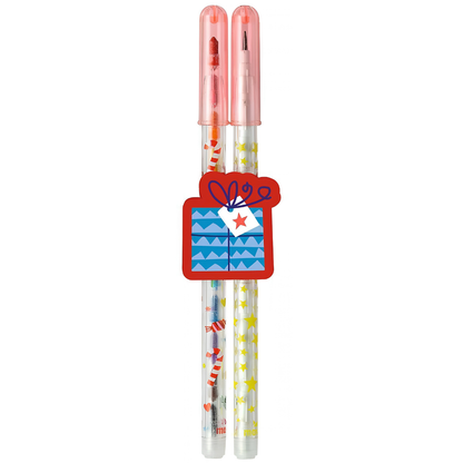 2-in-1 stapelpotlood en waskrijt met gum - Kerst