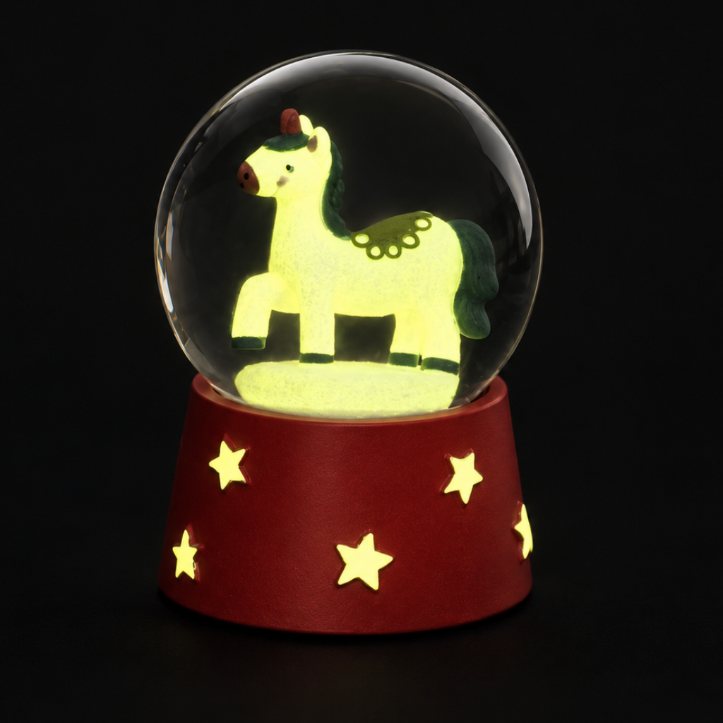 Glow in the dark sneeuwbal - Kerst thema