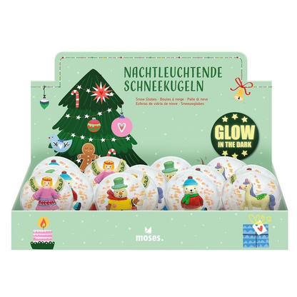 Glow in the dark sneeuwbal - Kerst thema