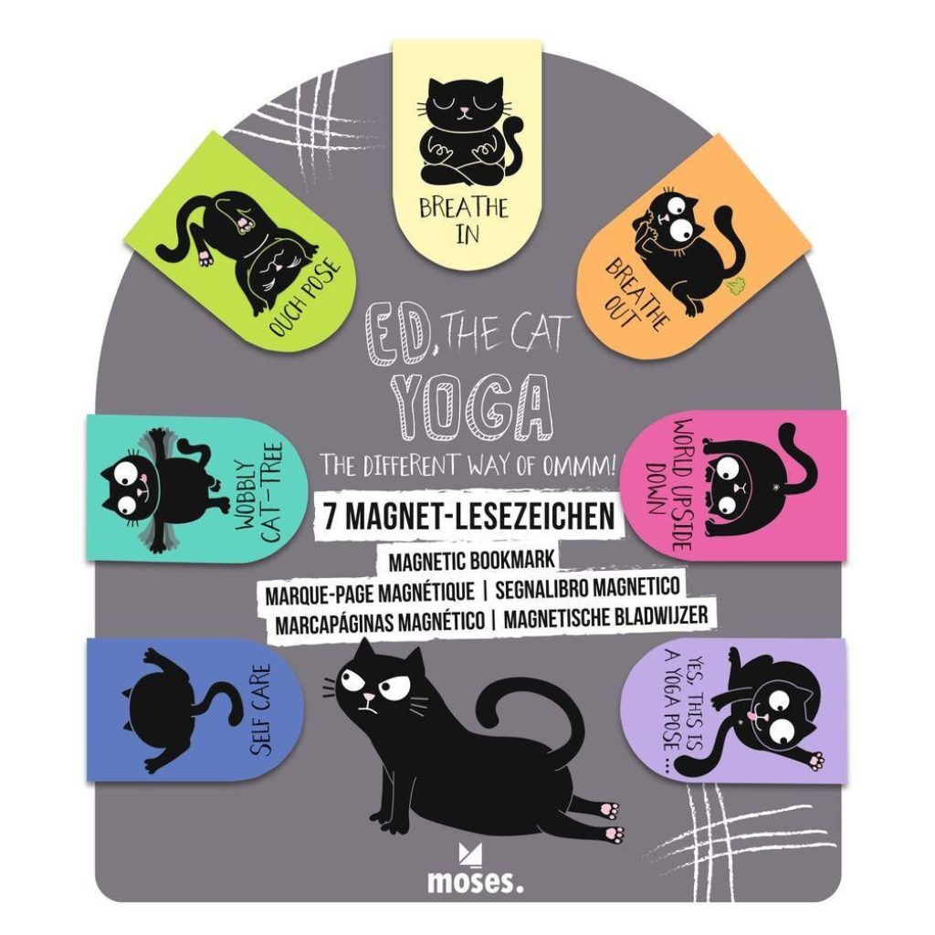 Ed The Cat - Magnetische bladwijzer set van 7