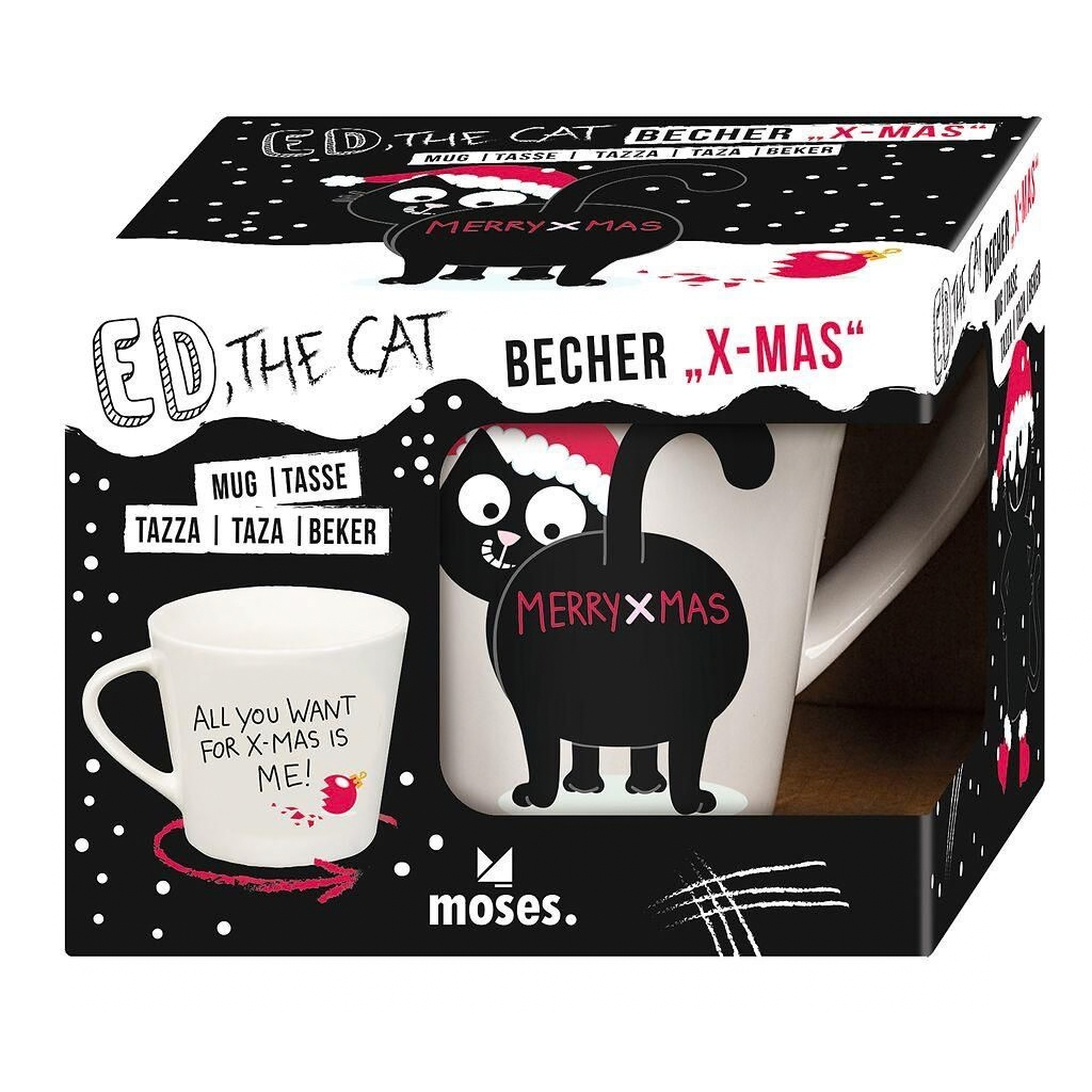 Ed the cat yoga Mok - Kerst