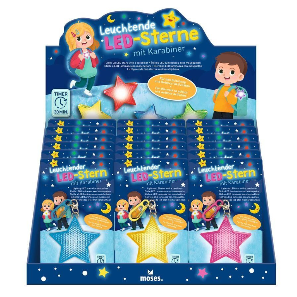 Lichtgevende ster sleutelhanger