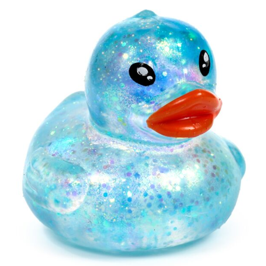 Squishy glitter eend stressbal