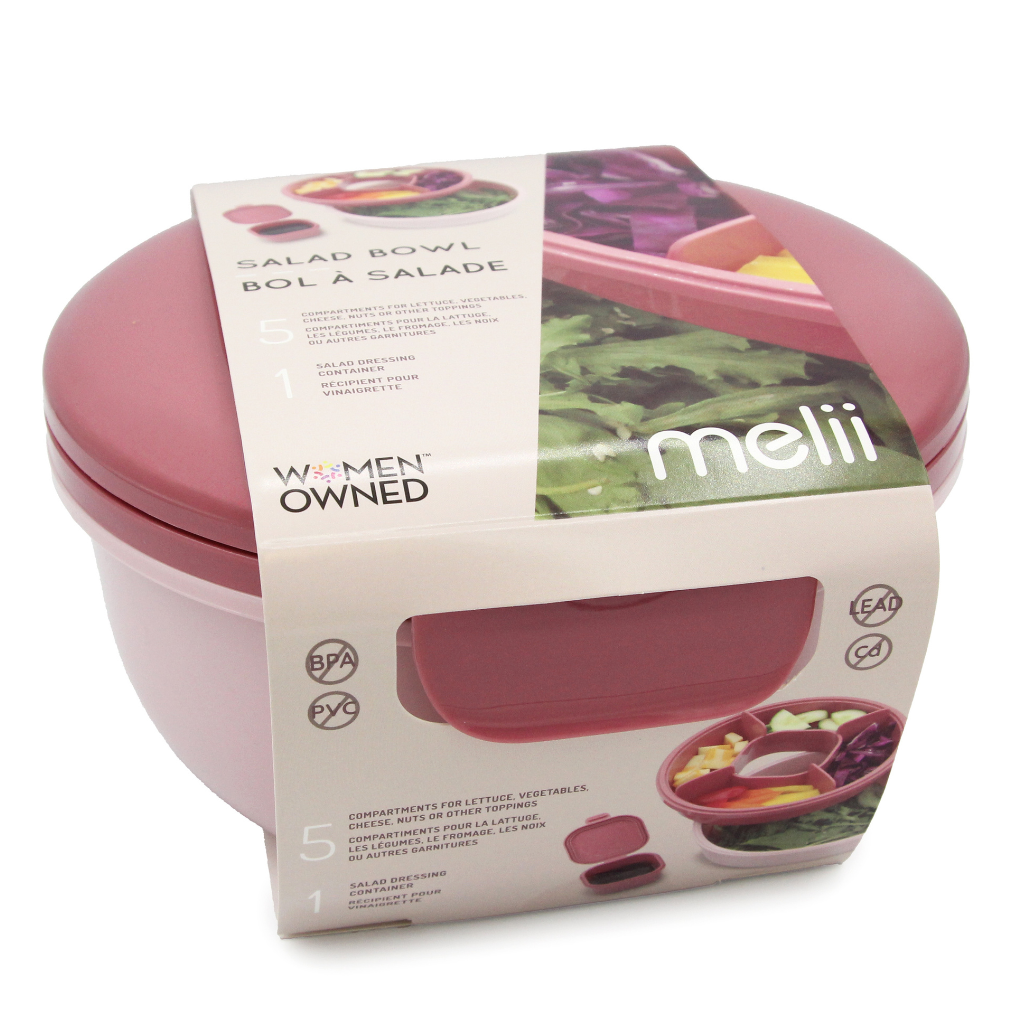 Melii Bento Saladebox met 5 compartimenten en dressingpotje