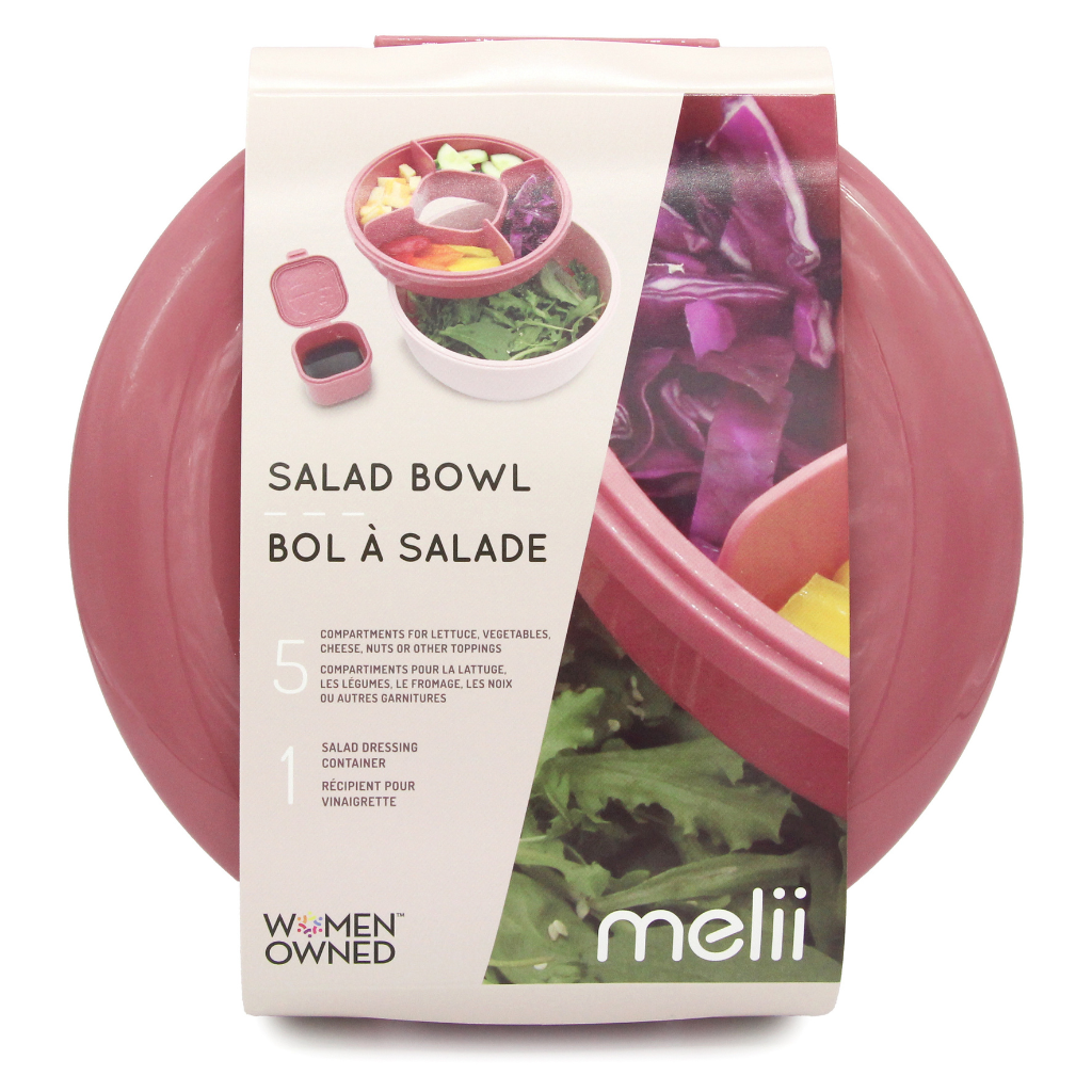 Melii Bento Saladebox met 5 compartimenten en dressingpotje