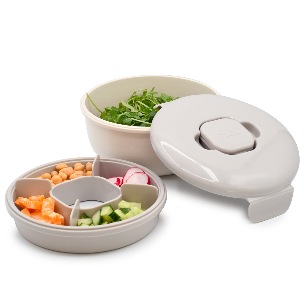 Melii Bento Saladebox met 5 compartimenten en dressingpotje