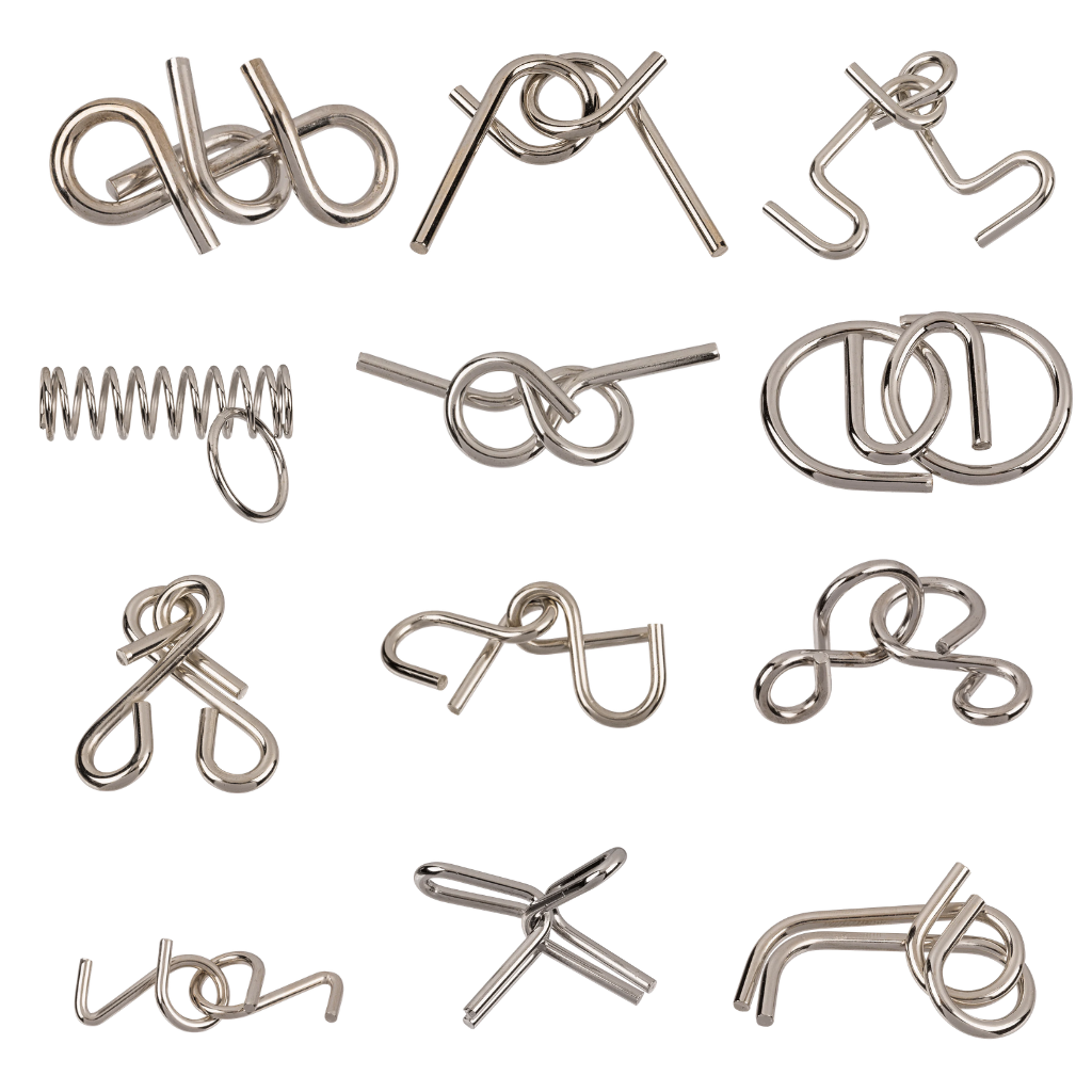 1+3 GRATIS - Metalen puzzel breinbreker