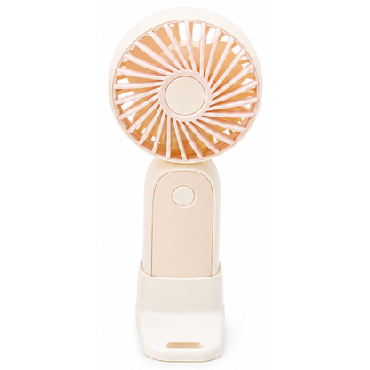 Draagbare mini ventilator met telefoonhouder