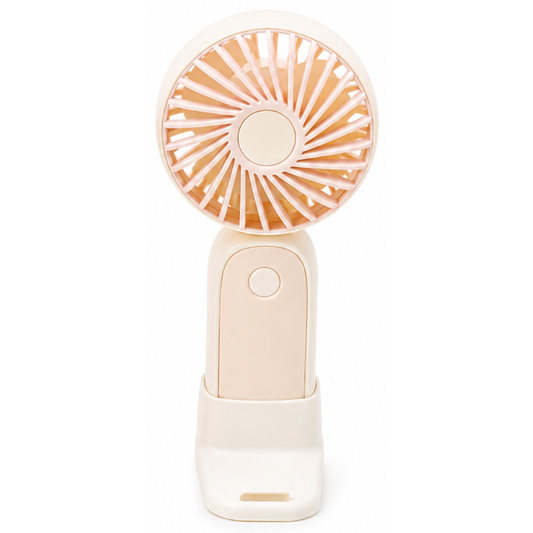 Draagbare mini ventilator met telefoonhouder