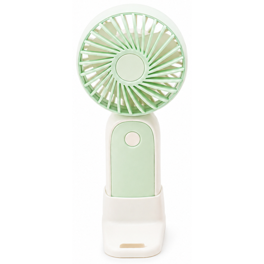Draagbare mini ventilator met telefoonhouder