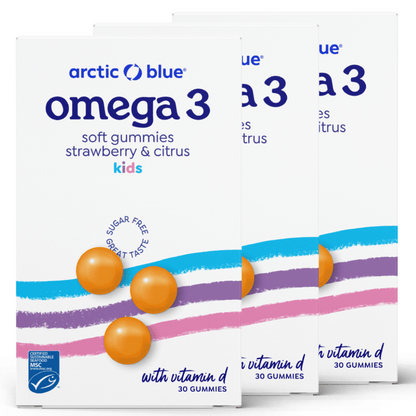 Omega-3 Gummies (fruitsmaak) met vitamine D3 – 3 doosjes (90 dagen)