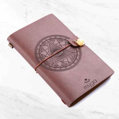 Notitieboek met edelsteen en navulbare pagina's