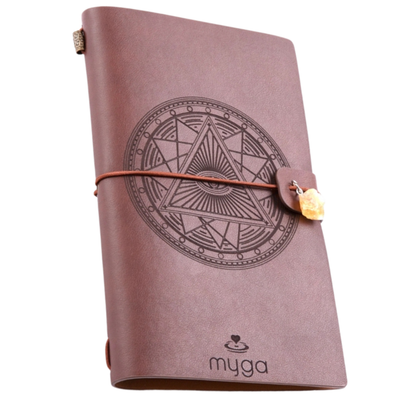 Notitieboek met edelsteen en navulbare pagina's