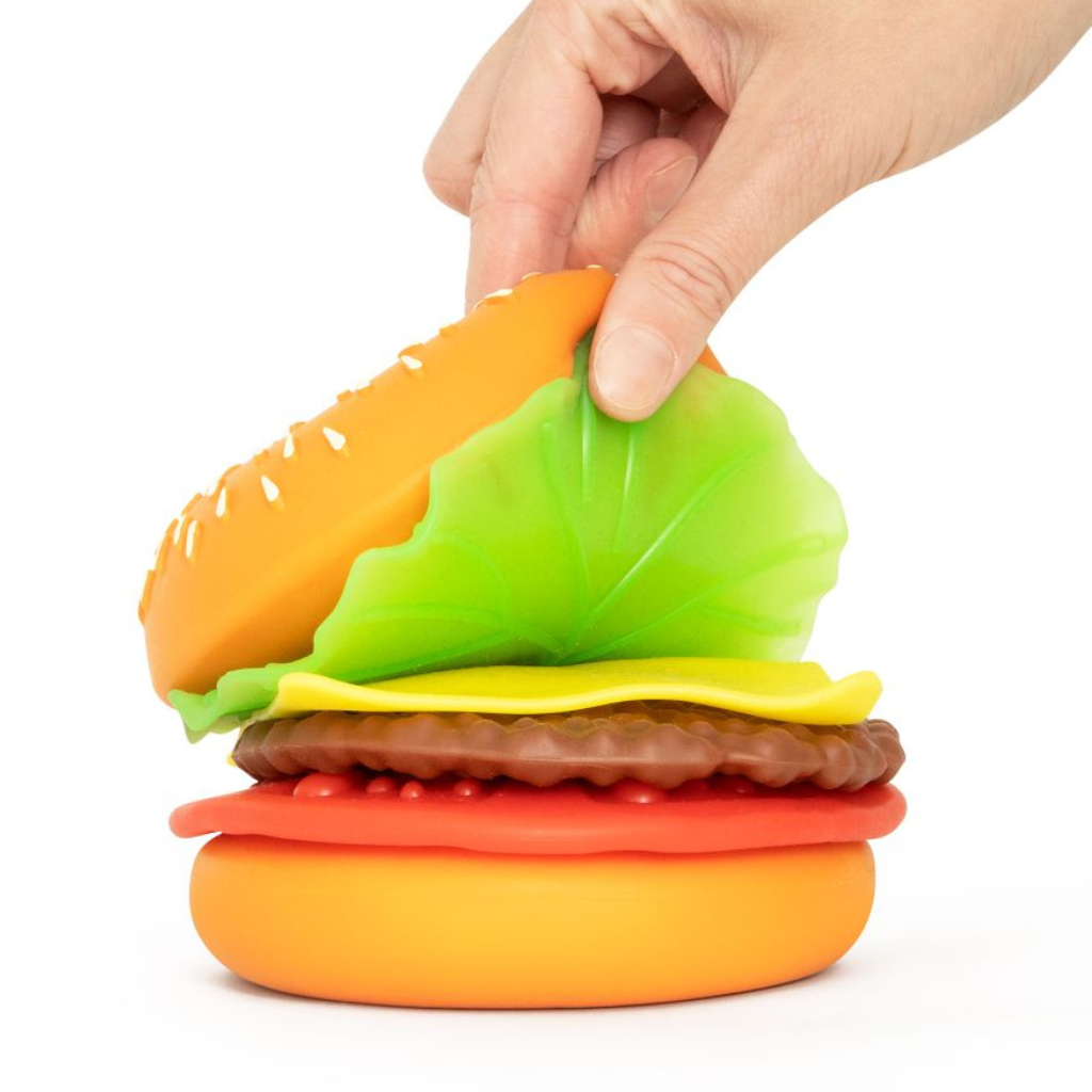 The Big Squij - Peel & Stack Burger Squishy - 12,5 cm