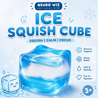 Ice Squish Cube - Blauw