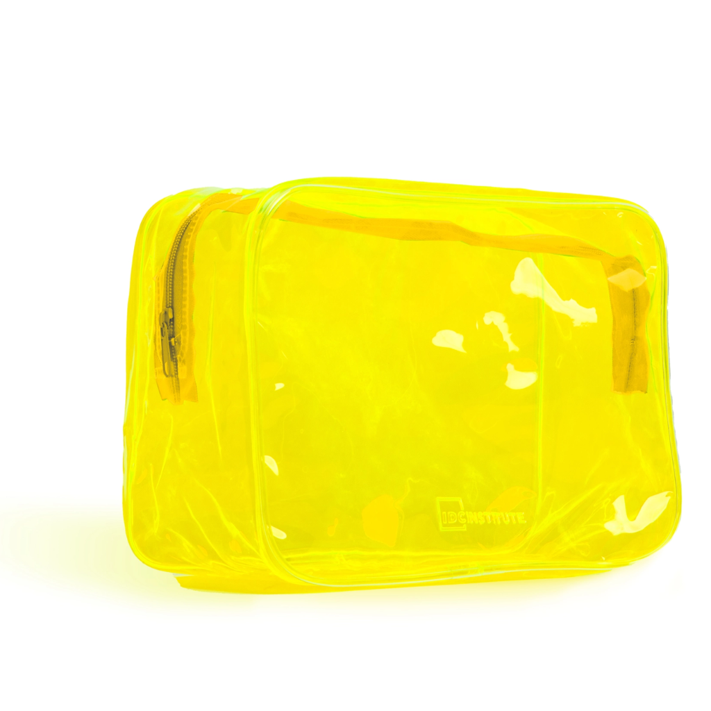 Neon transparante make-up tas