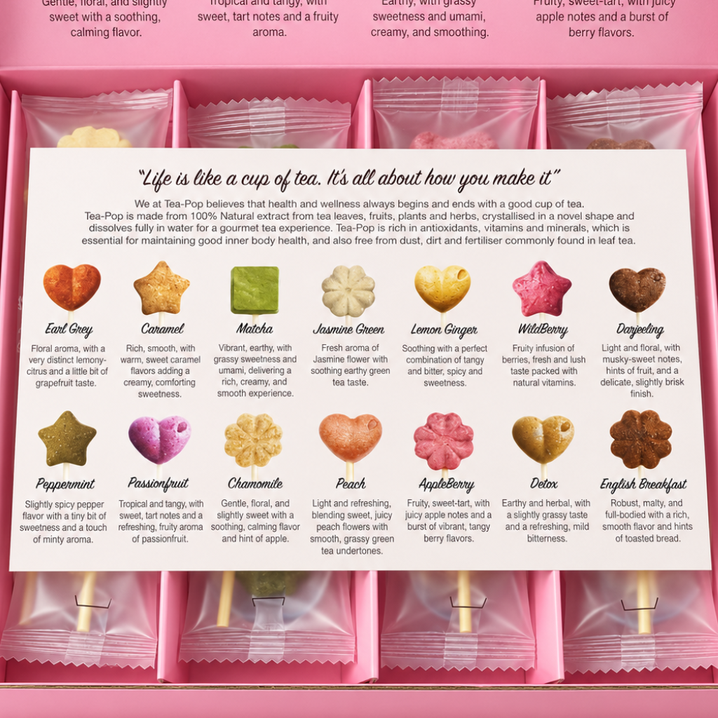 Limited Edition Tea-pops Kerstbox - 18 Theesticks