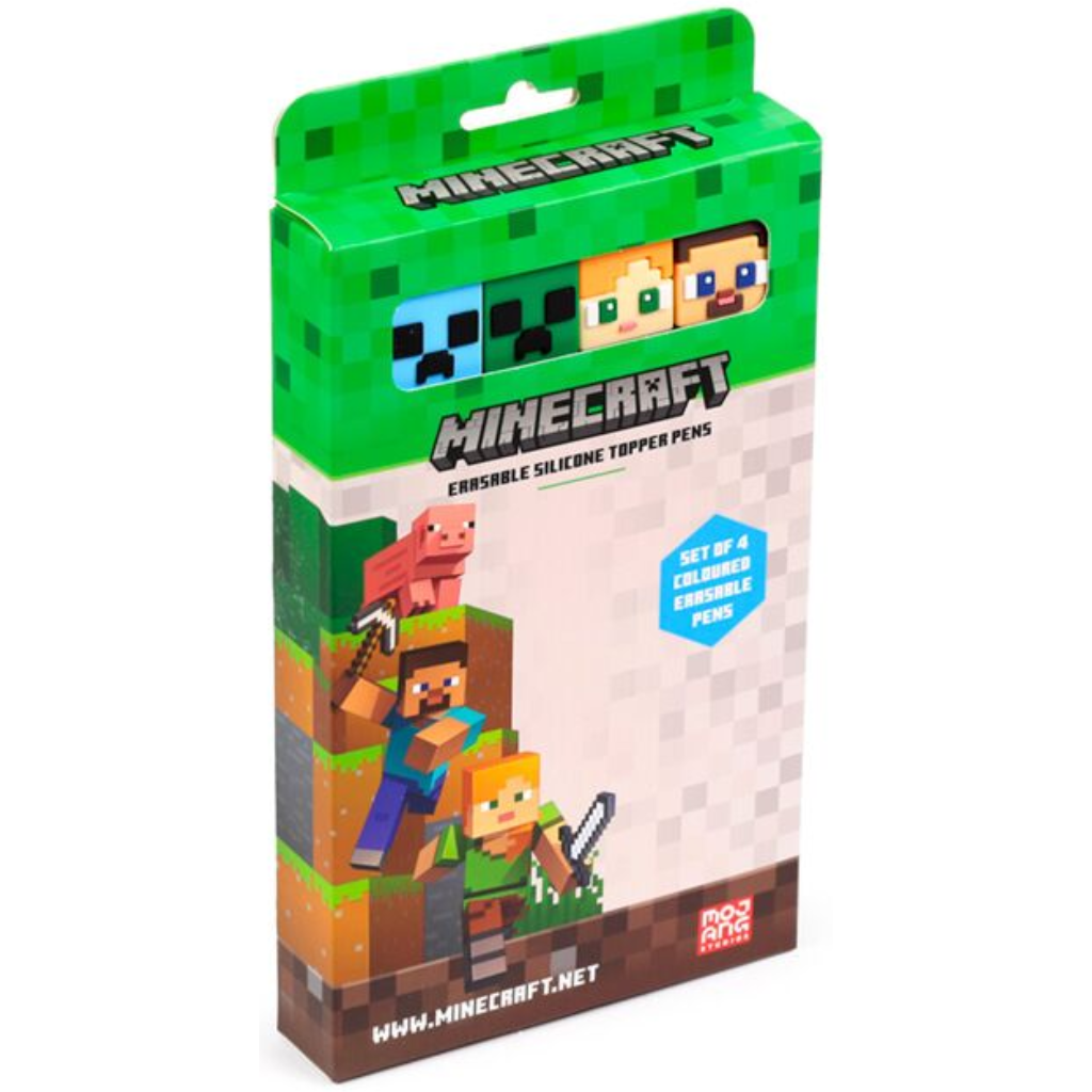 Set van 4 uitwisbare pennen - Minecraft