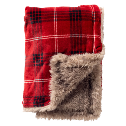 Fluffy dekentje tartan