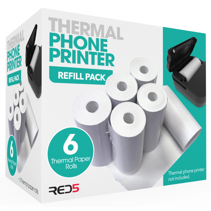 Draagbare thermische printer papier navulling - 6 stuks