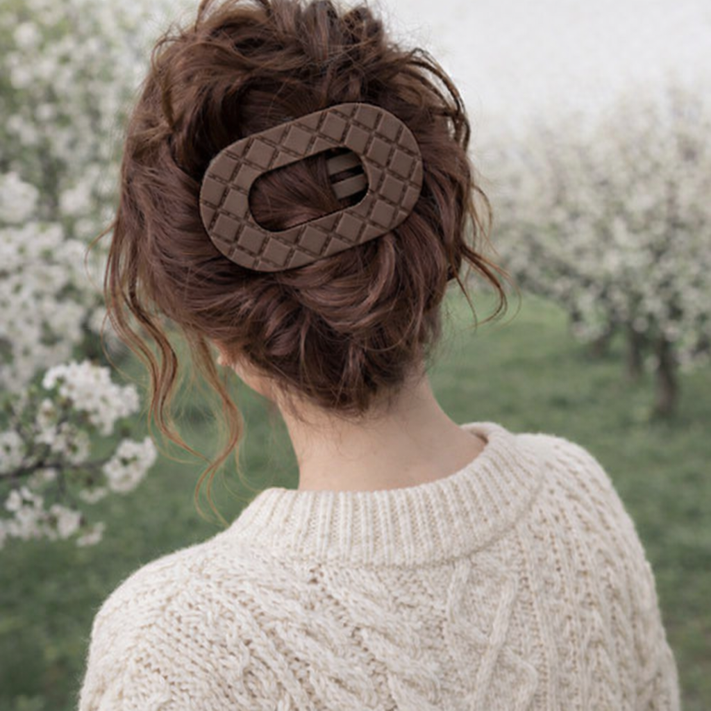 Haarclip plat met textuur