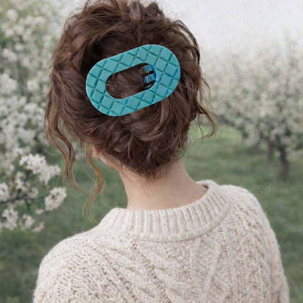 Haarclip plat met textuur