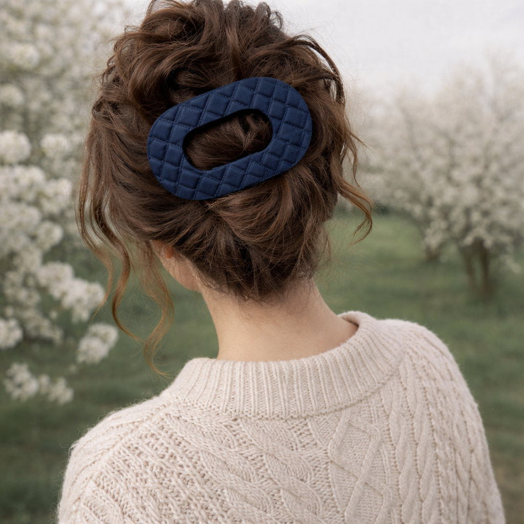 Haarclip plat met textuur