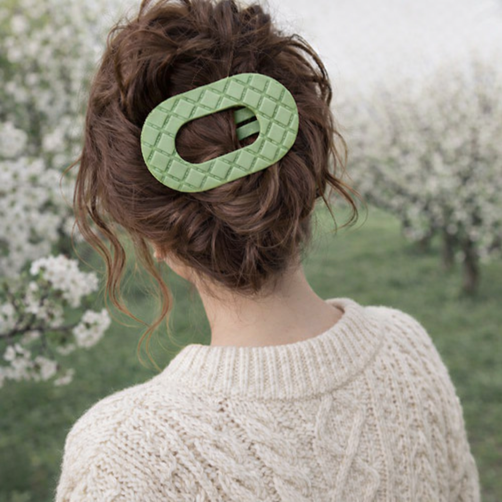 Haarclip plat met textuur