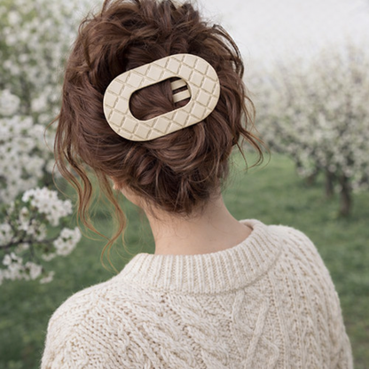 Haarclip plat met textuur