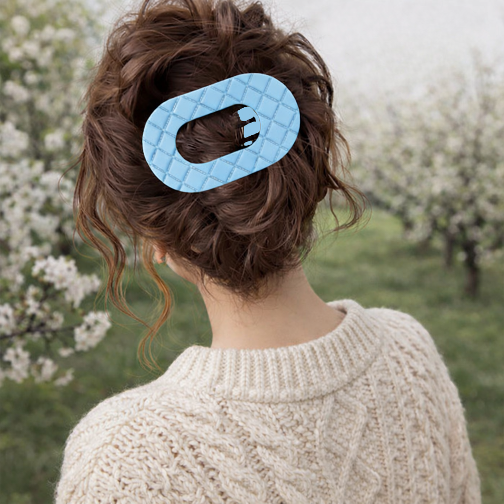 Haarclip plat met textuur