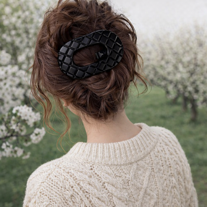 Haarclip plat met textuur