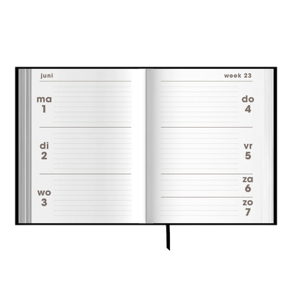 Pocket agenda 2026-2027 A6 Zwart